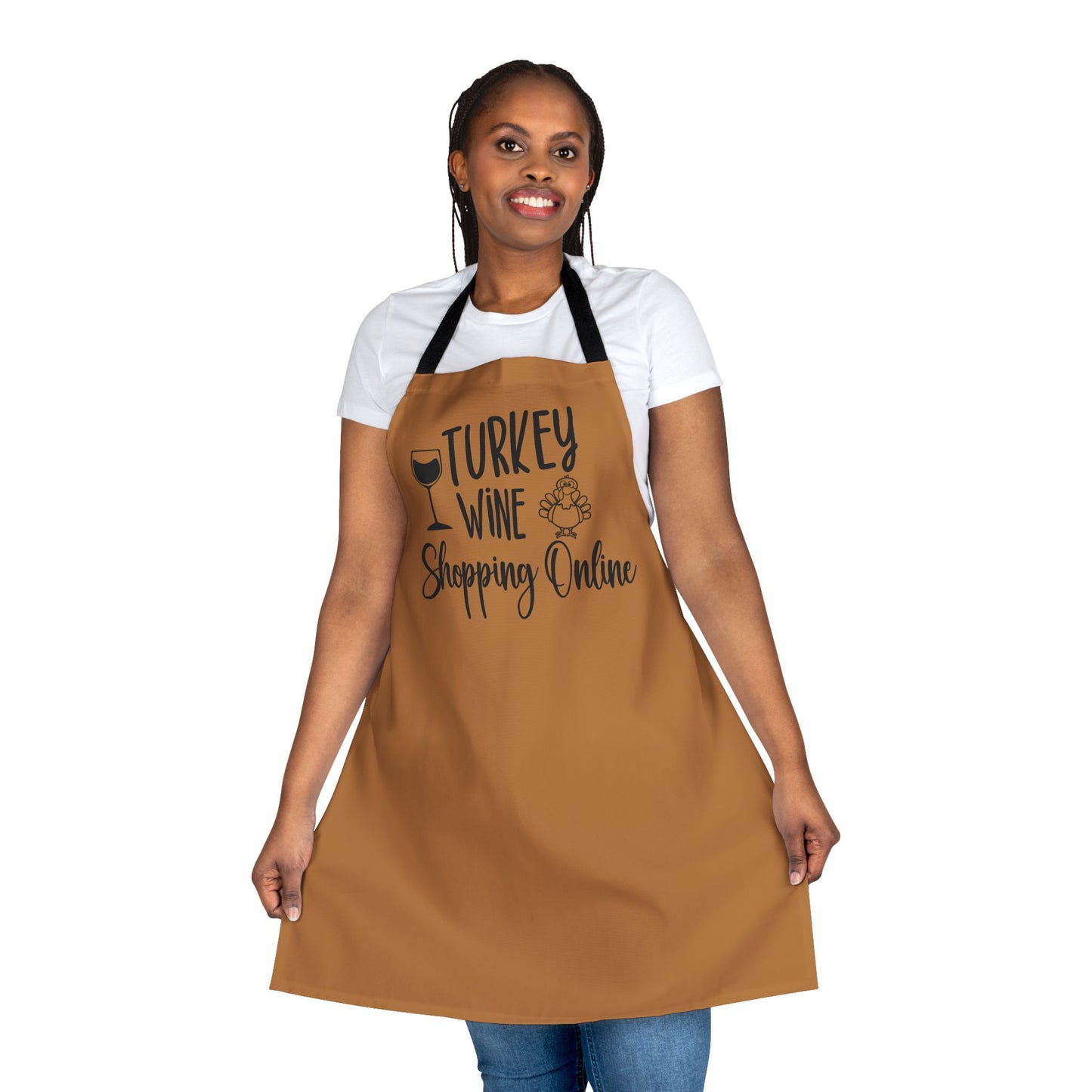 Apron, Turkey Wine Shopping Online Kitchen Cooking Gift, Thanksgiving Feast Chef Cooking, Food Lover Wine Enthusiast, Funny