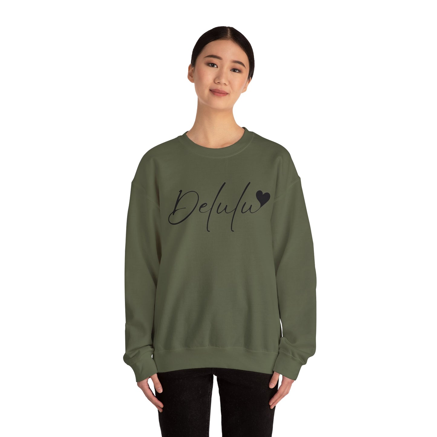 Delulu trendy middle school boy and girl Unisex Heavy Blend™ Crewneck Sweatshirt.delulu style shirt coquette .sweatshirts for boys girl birthday Christmas