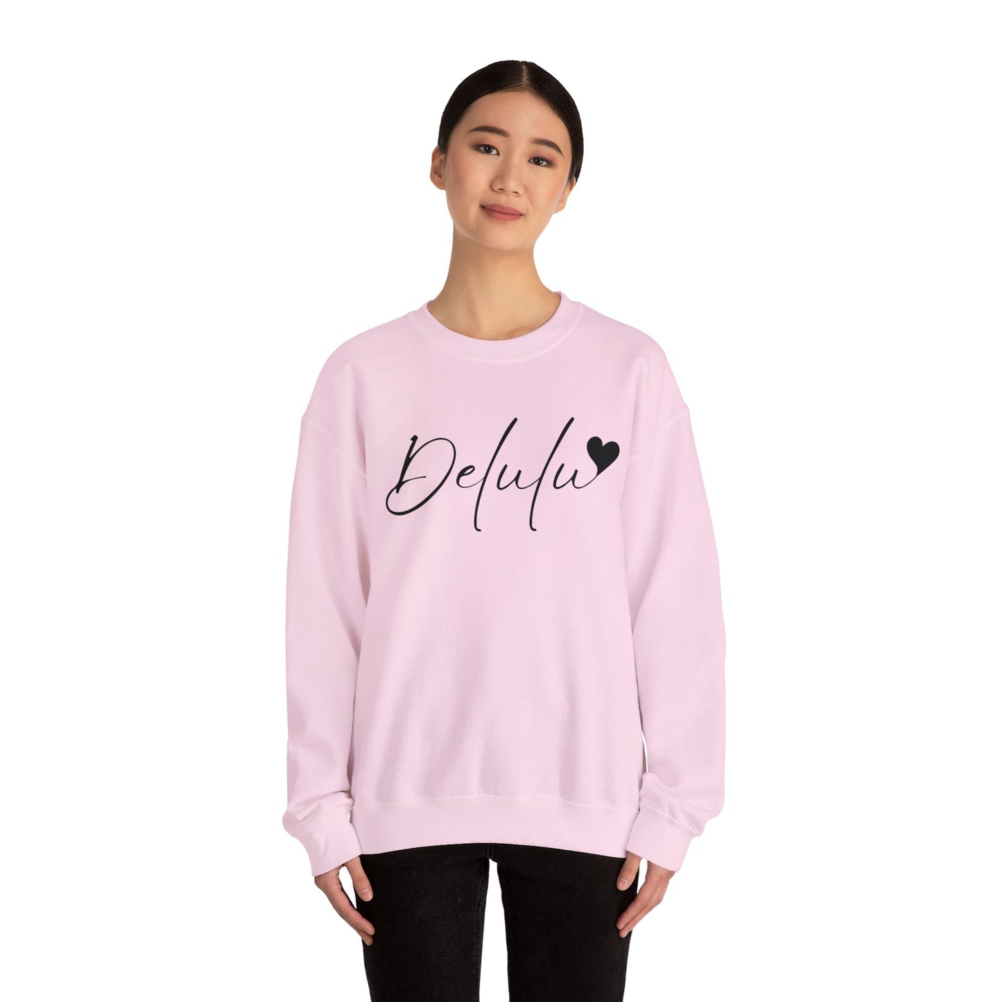 Delulu trendy middle school boy and girl Unisex Heavy Blend™ Crewneck Sweatshirt.delulu style shirt coquette .sweatshirts for boys girl birthday Christmas