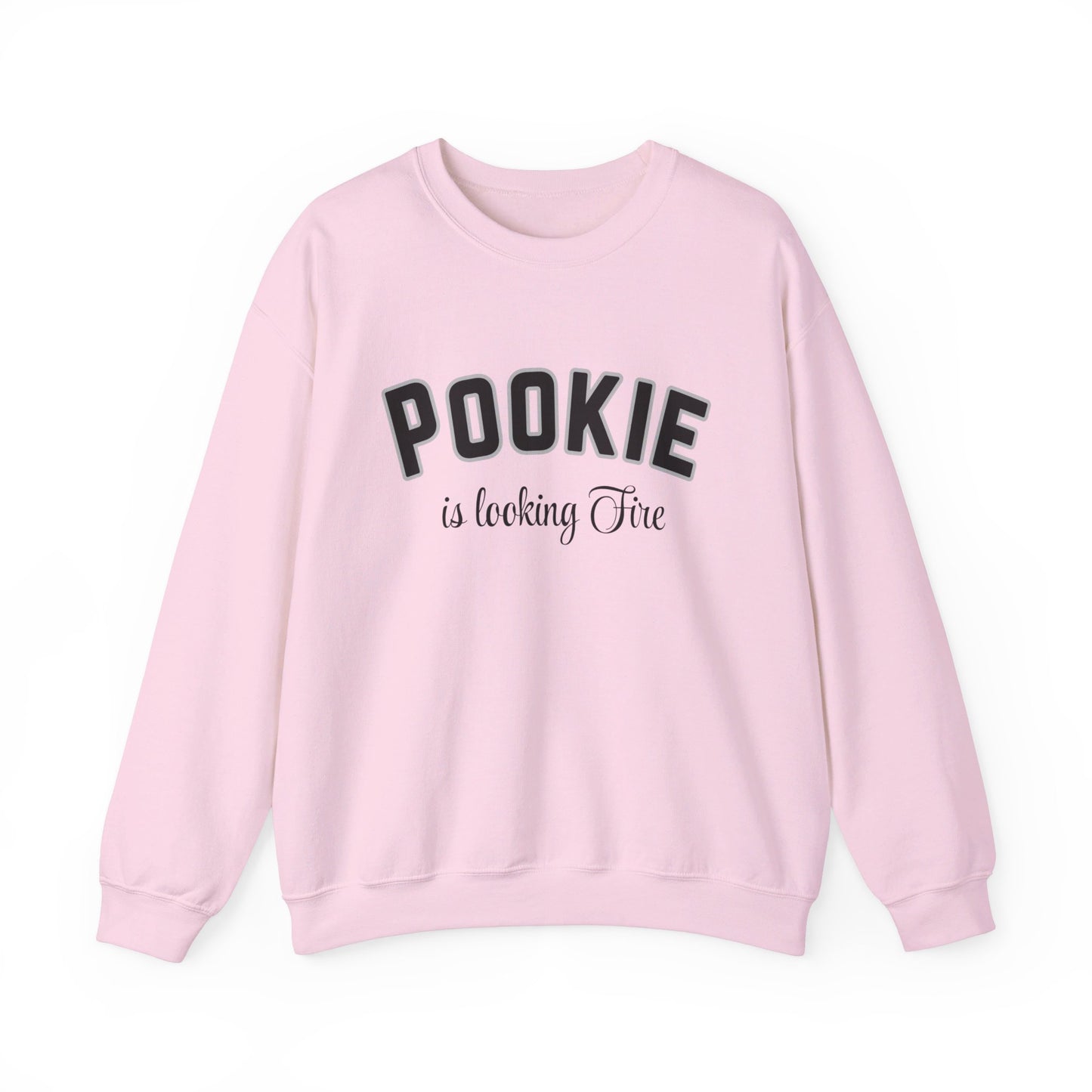 Pookie is looking fire tonight coquette shirt Unisex Heavy Blend™ Crewneck Sweatshirt, great coquette style shirt for teens back to school birthdays and Christmas sweatshirt