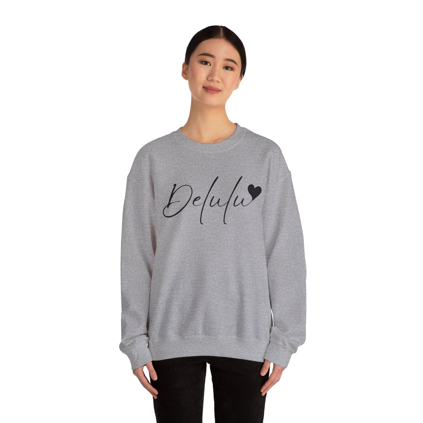 Delulu trendy middle school boy and girl Unisex Heavy Blend™ Crewneck Sweatshirt.delulu style shirt coquette .sweatshirts for boys girl birthday Christmas