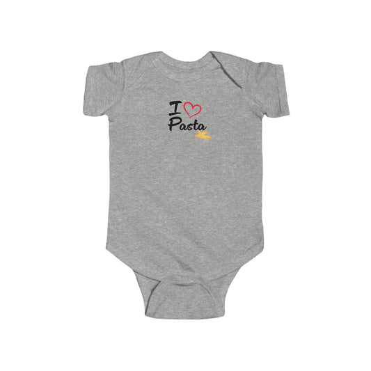 I love pasta Italian inspired Infant Fine Jersey Bodysuit, funny baby body suit, baby shower and newborn gifts