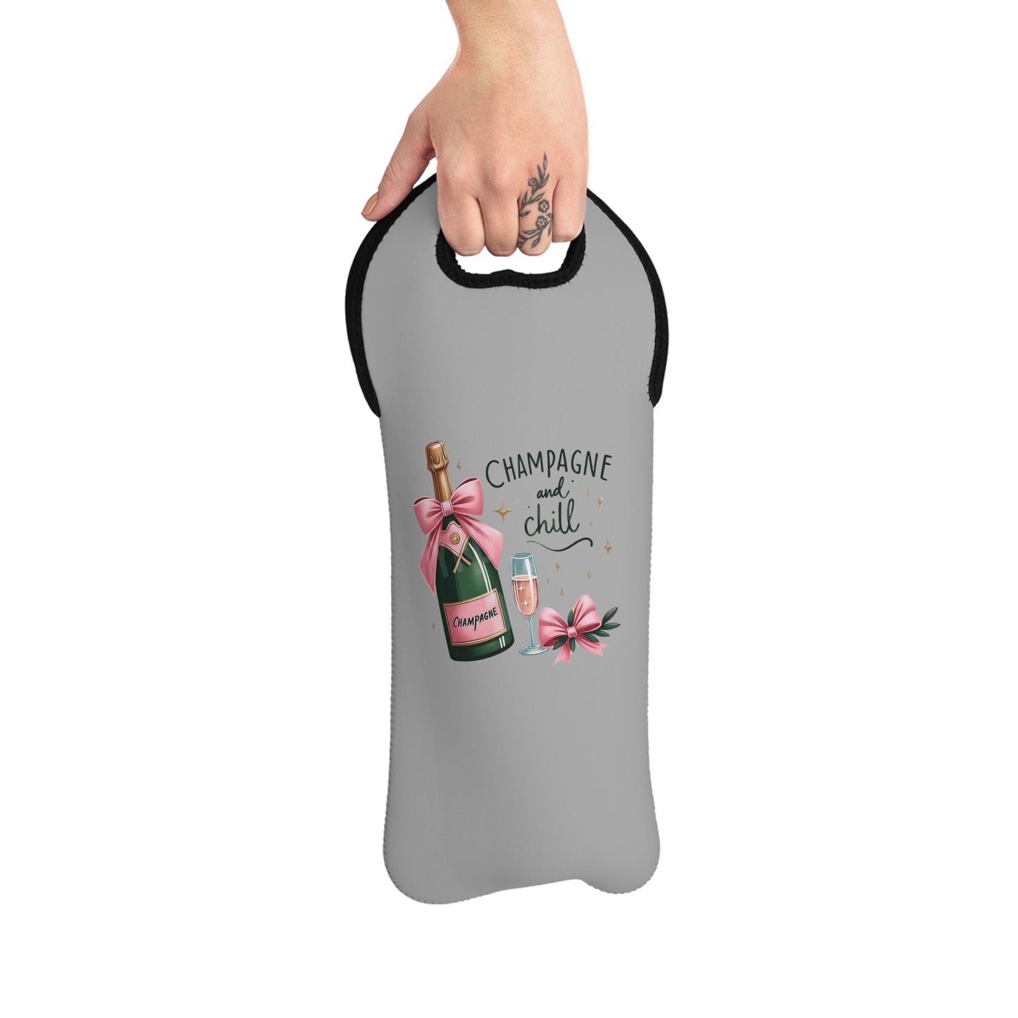 Champagne bottle Gift Carrier, Bottle Holder, Wine Lover's Gift, Wine Tasting Accessory, Wine Bottle Bag
