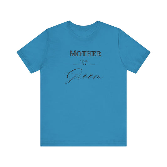 Mother of the groom of Unisex Jersey Short Sleeve Tee, bridal party shirt for grooms mother, wedding party shirts Express Delivery available