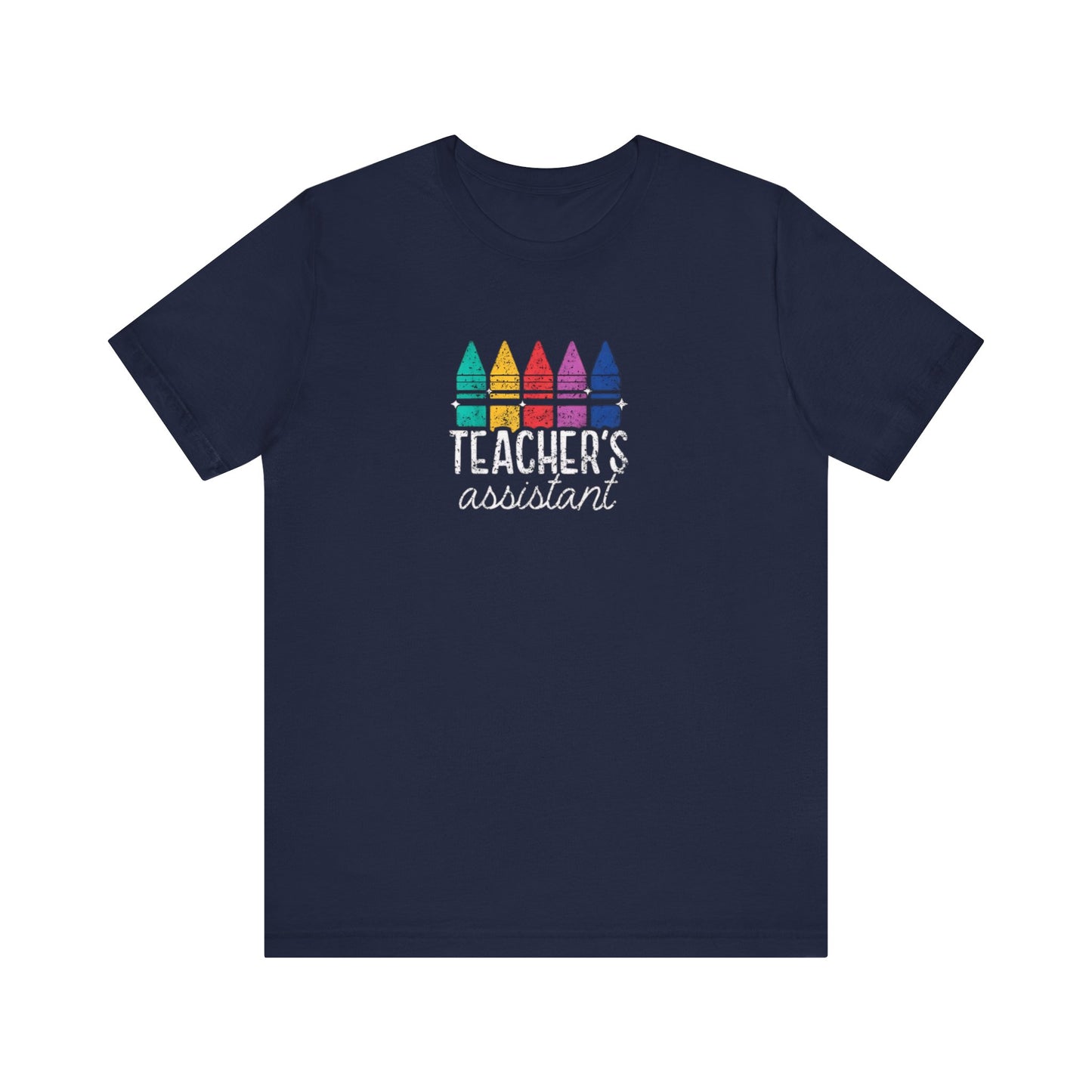 Teacher's Assistant Tee, Teacher Gift Shirt, Unisex Jersey T-Shirt, Crayon Design T-Shirt, Back to School Apparel