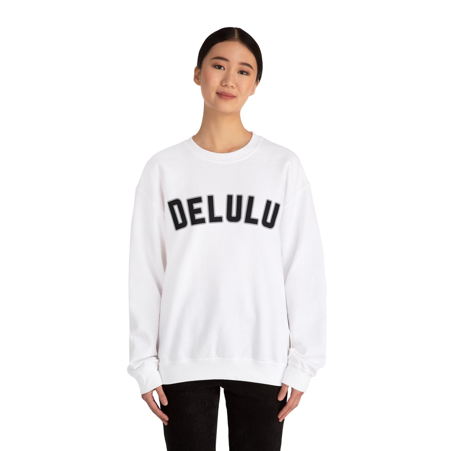 Delulu trendy middle school boy and girl Unisex Heavy Blend™ Crewneck Sweatshirt.delulu style shirt coquette .sweatshirts for boys girl birthday Christmas
