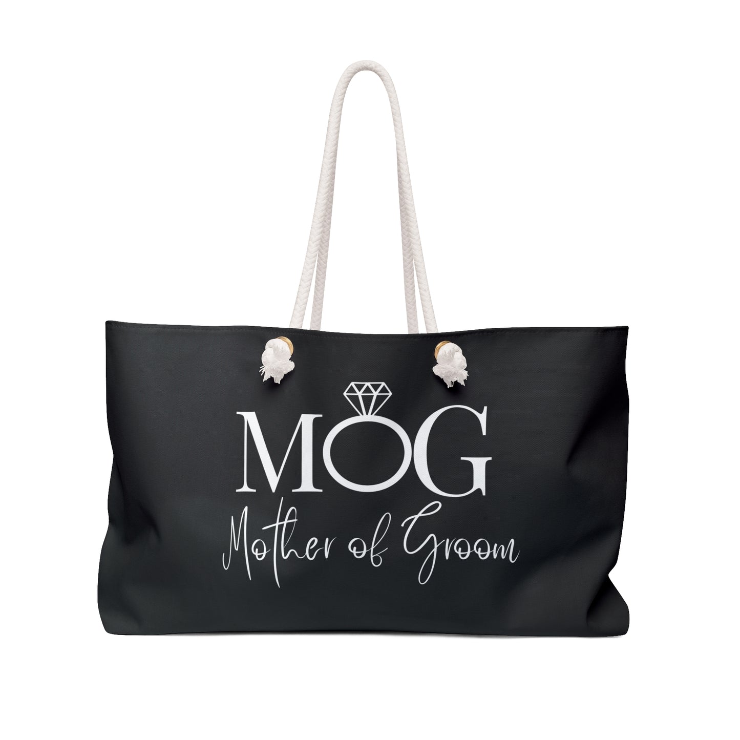 Mother of groom Weekender Bag, overnight bridal party bag, wedding party gift bags, sister tote bag, mog, groom gifts