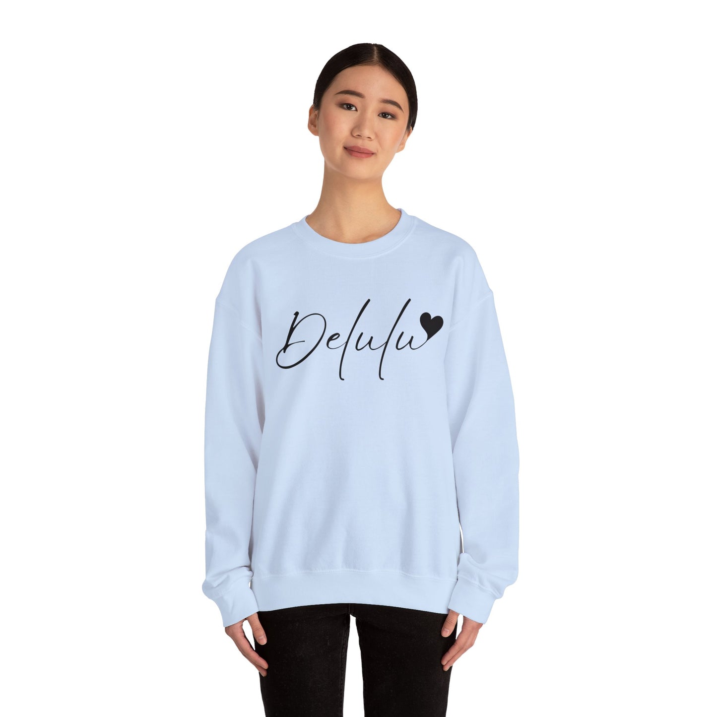 Delulu trendy middle school boy and girl Unisex Heavy Blend™ Crewneck Sweatshirt.delulu style shirt coquette .sweatshirts for boys girl birthday Christmas