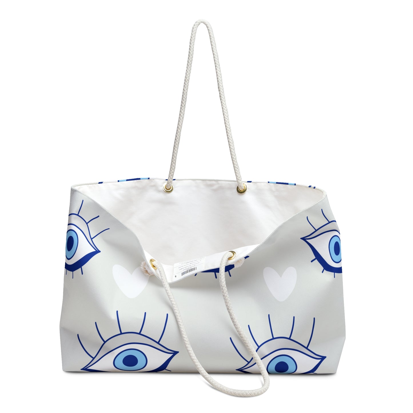 Evil eye Weekender Bag, tote bag evil eye hamsa positive energy, great tote bag for school, middle school and high school