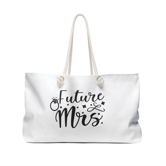 Future Ms, bride Weekender Bag, bachelorette gift bag , engagement, honeymoon bridal party gift