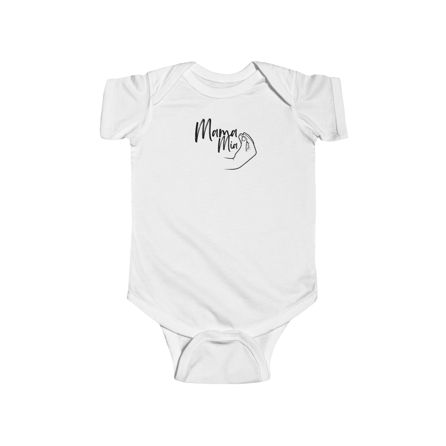 Mamma Mia Infant Fine Jersey Bodysuit, funny baby outfit , great gift for baby shower or new born gifts , good luck , baby blessing evil eye, Italian flag butterfly