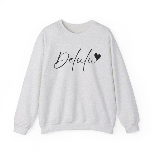 Delulu trendy middle school boy and girl Unisex Heavy Blend™ Crewneck Sweatshirt.delulu style shirt coquette .sweatshirts for boys girl birthday Christmas