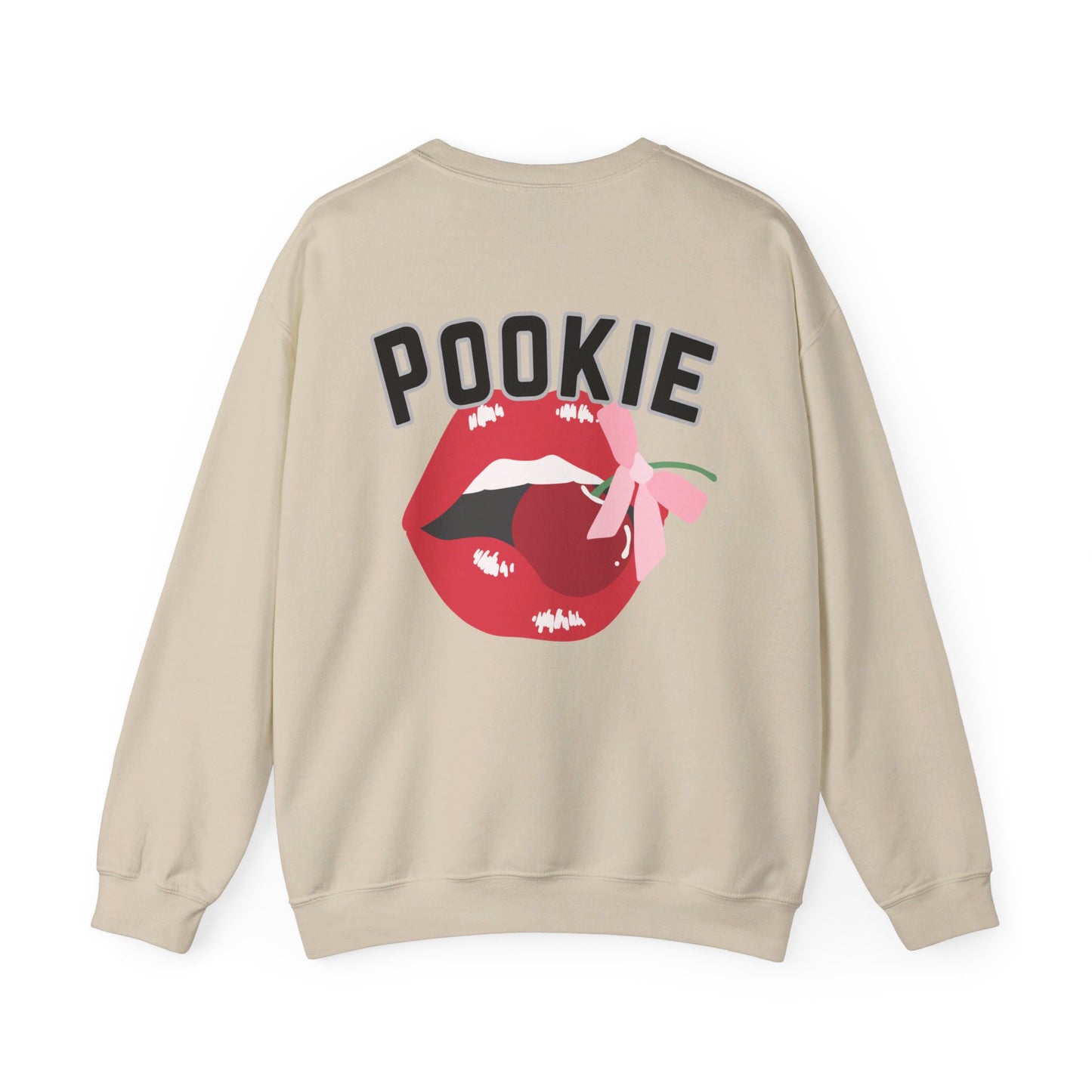 Pookie coquette lip and cherry shirt Unisex Heavy Blend™ Crewneck Sweatshirt, is looking fire tonight, great coquette style shirt for teens back to school birthdays and Christmas sweatshirt
