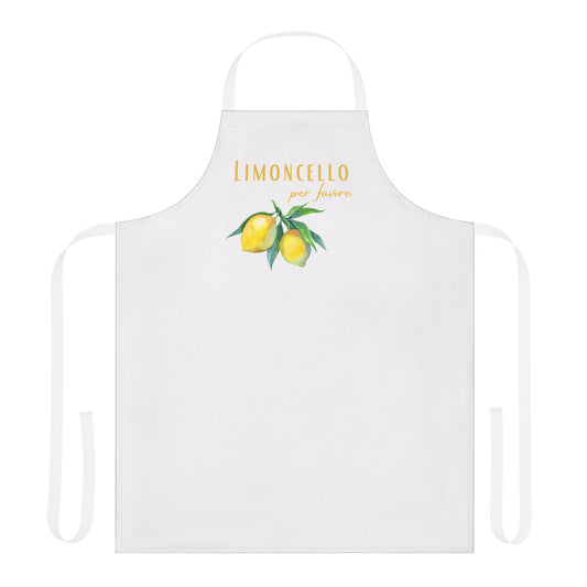 Italian kitchen apron, Limoncello please, baking gift, birthday gift, Kitchen apron