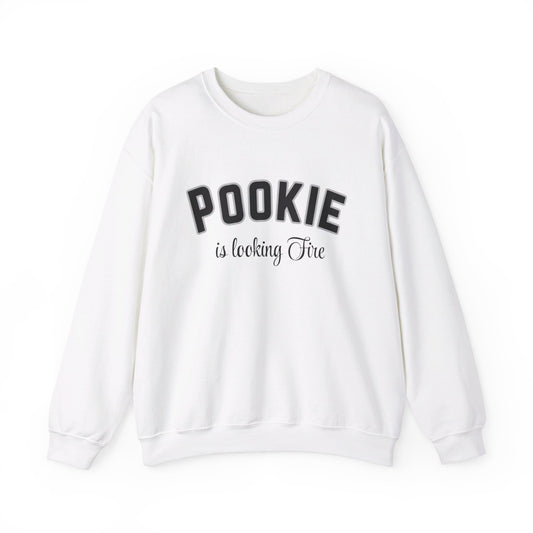 Pookie is looking fire tonight coquette shirt Unisex Heavy Blend™ Crewneck Sweatshirt, great coquette style shirt for teens back to school birthdays and Christmas sweatshirt