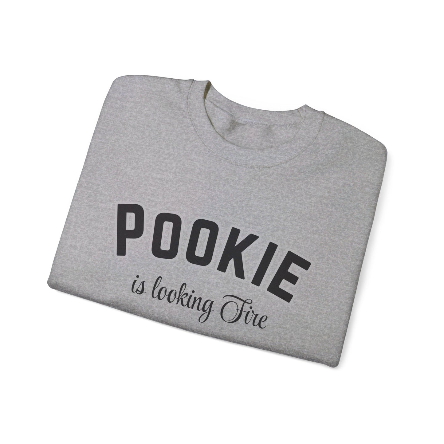 Pookie is looking fire tonight coquette shirt Unisex Heavy Blend™ Crewneck Sweatshirt, great coquette style shirt for teens back to school birthdays and Christmas sweatshirt