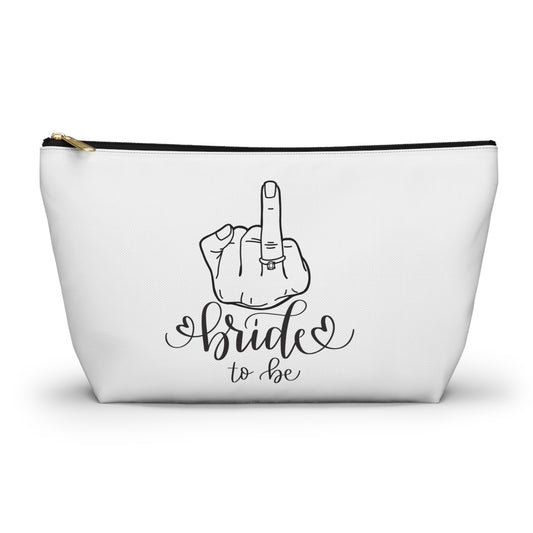 Bride to be, engagement,bride era , bride , makeup bag , accessory bag