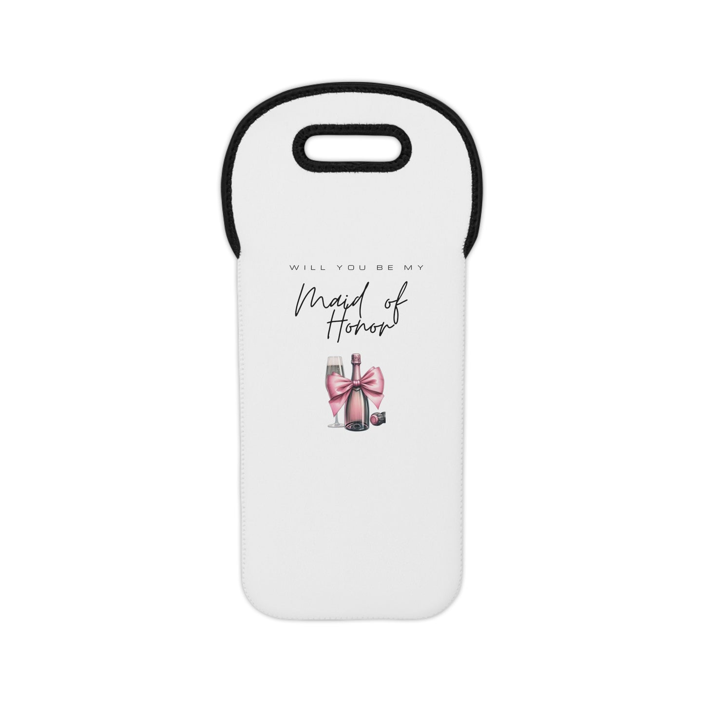 Will you be my maid of honor Wine Tote Bag, Custom Wine Gift Carrier, Bottle Holder, Wine Lover's Gift, Wine Accessory, Wine Bottle Bag