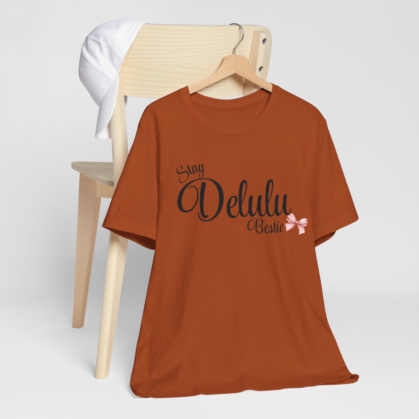 Delulu state of mind Unisex Jersey Short Sleeve Tee. Back to school shirt for middle school best friend shirts, stay Delulu besties