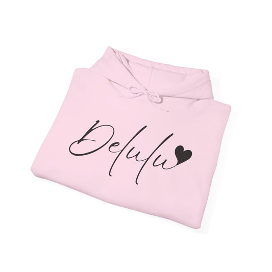 Delulu Unisex Heavy Blend™ Hooded Sweatshirt, teen trendy sweatshirt, back to school Christmas birthday gift shirts , middle school favorite