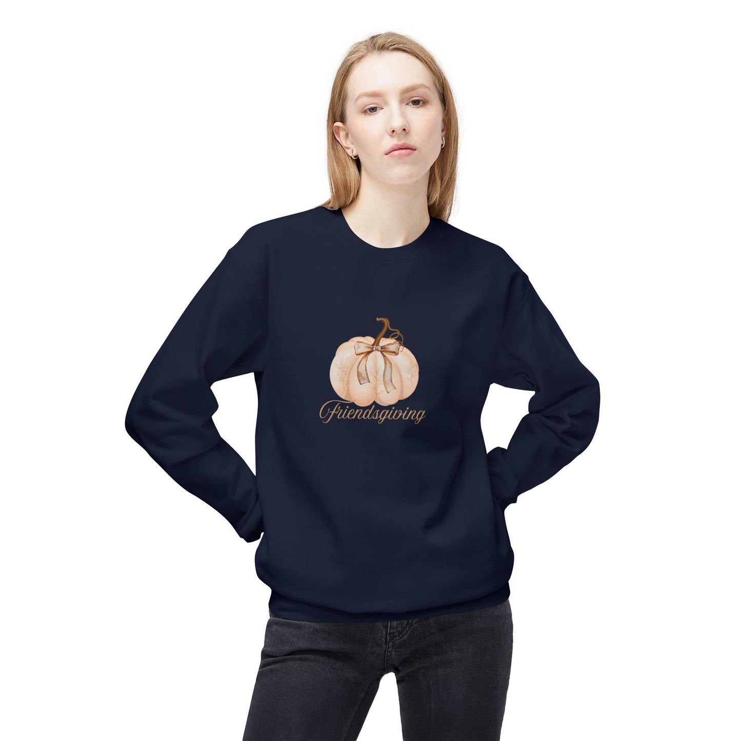 Cozy Pumpkin Fleece Sweatshirt for Fall, Friendsgiving, Perfect for Halloween, Thanksgiving, Gift for All Occasions