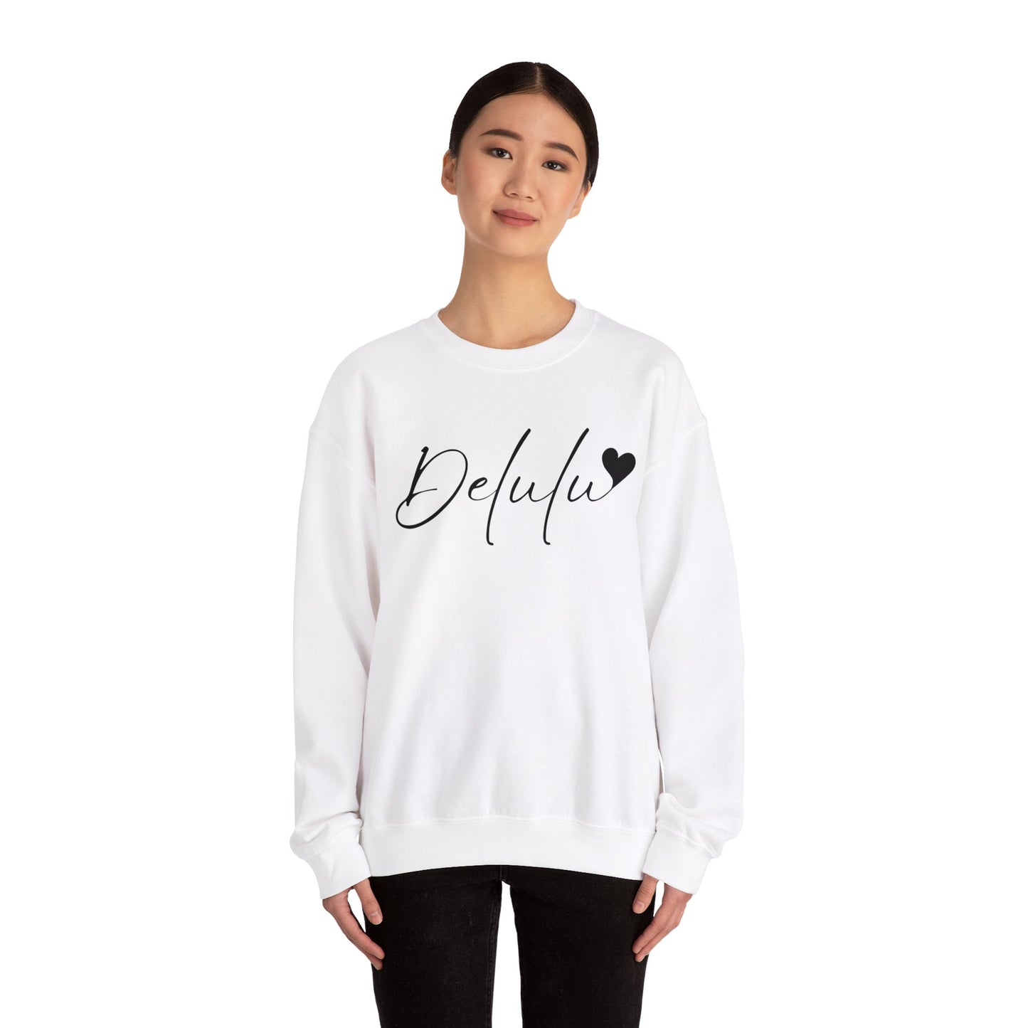 Delulu trendy middle school boy and girl Unisex Heavy Blend™ Crewneck Sweatshirt.delulu style shirt coquette .sweatshirts for boys girl birthday Christmas