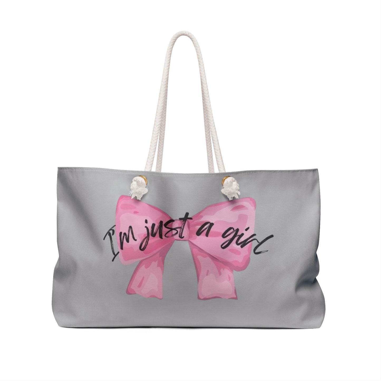 I am just a girl Coquette Weekender Bag, Stylish Tote for Travel, Overnight Bag, Large Weekend Purse, Carry-On Luggage, Floral Print