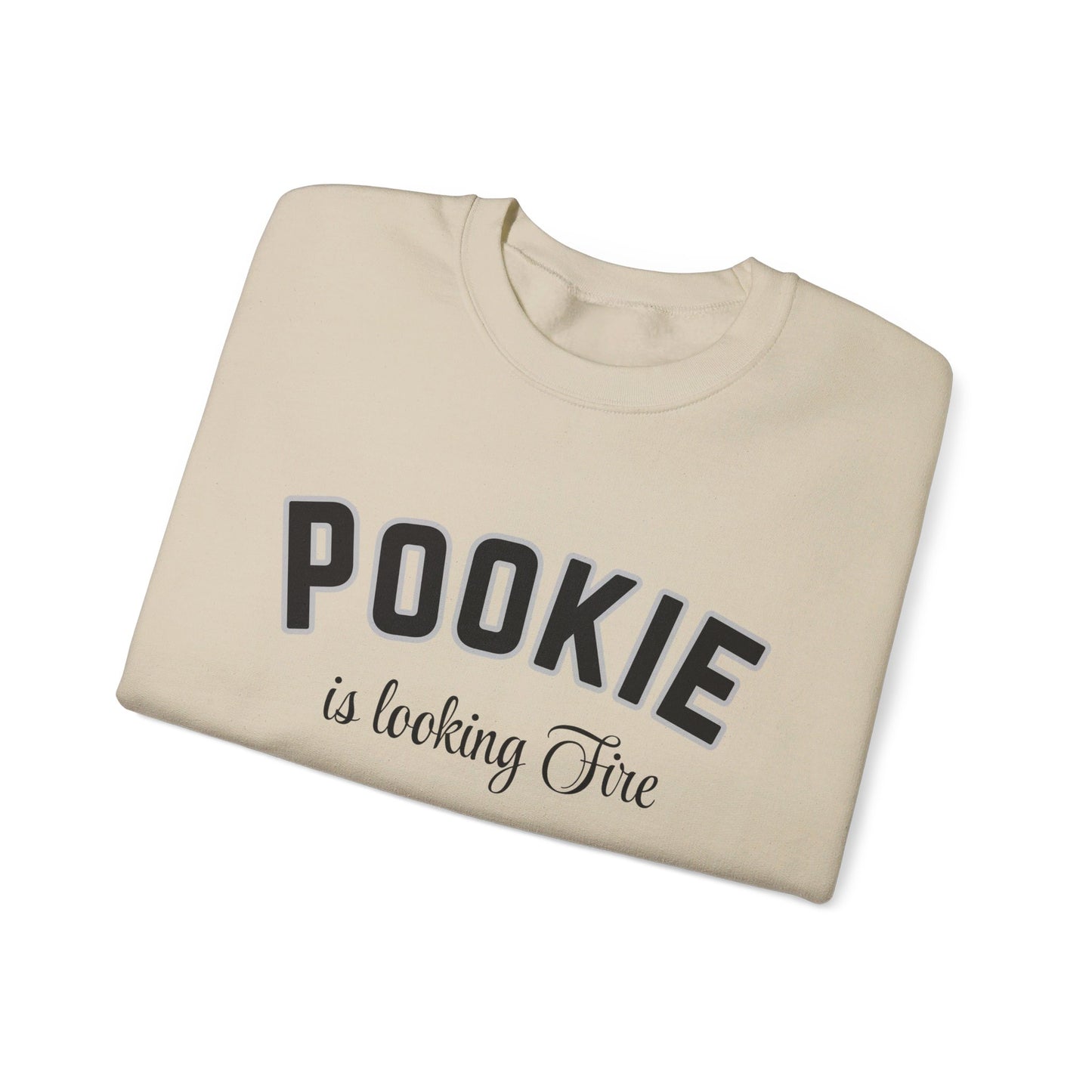 Pookie is looking fire tonight coquette shirt Unisex Heavy Blend™ Crewneck Sweatshirt, great coquette style shirt for teens back to school birthdays and Christmas sweatshirt