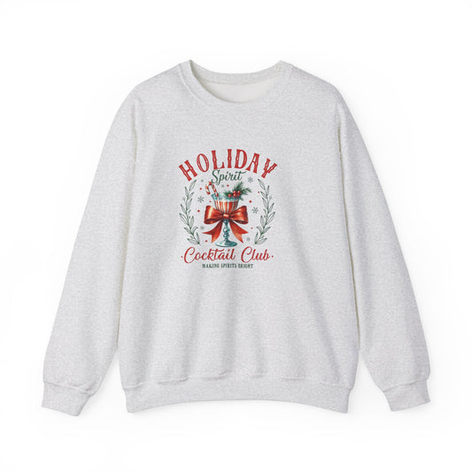 Christmas Cocktale Club Sweatshirt, Holiday Cocktail Party Jumper, Festive Drinks Pullover, Xmas Alcoholic Beverage Top, Winter Cheers