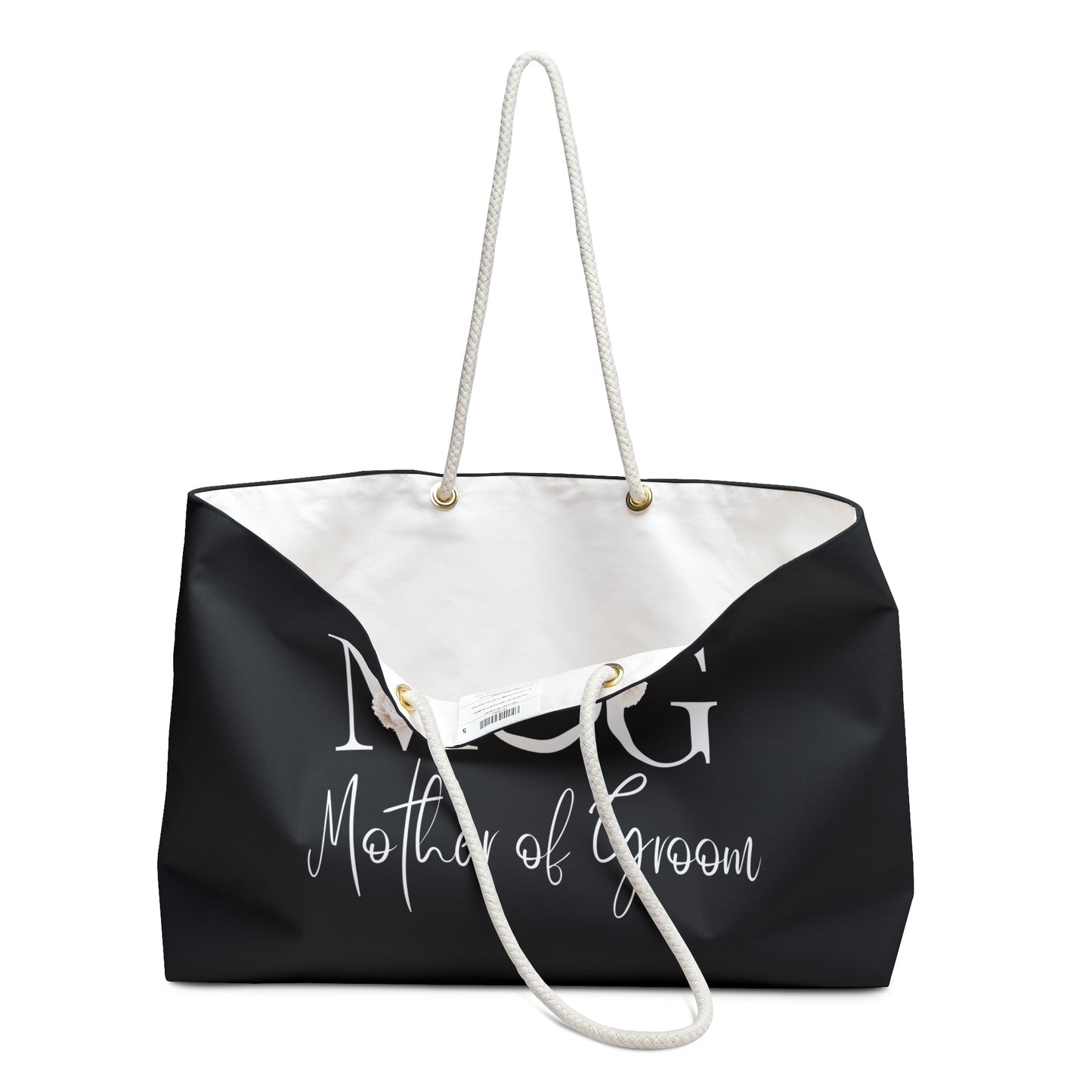 Mother of groom Weekender Bag, overnight bridal party bag, wedding party gift bags, sister tote bag, mog, groom gifts