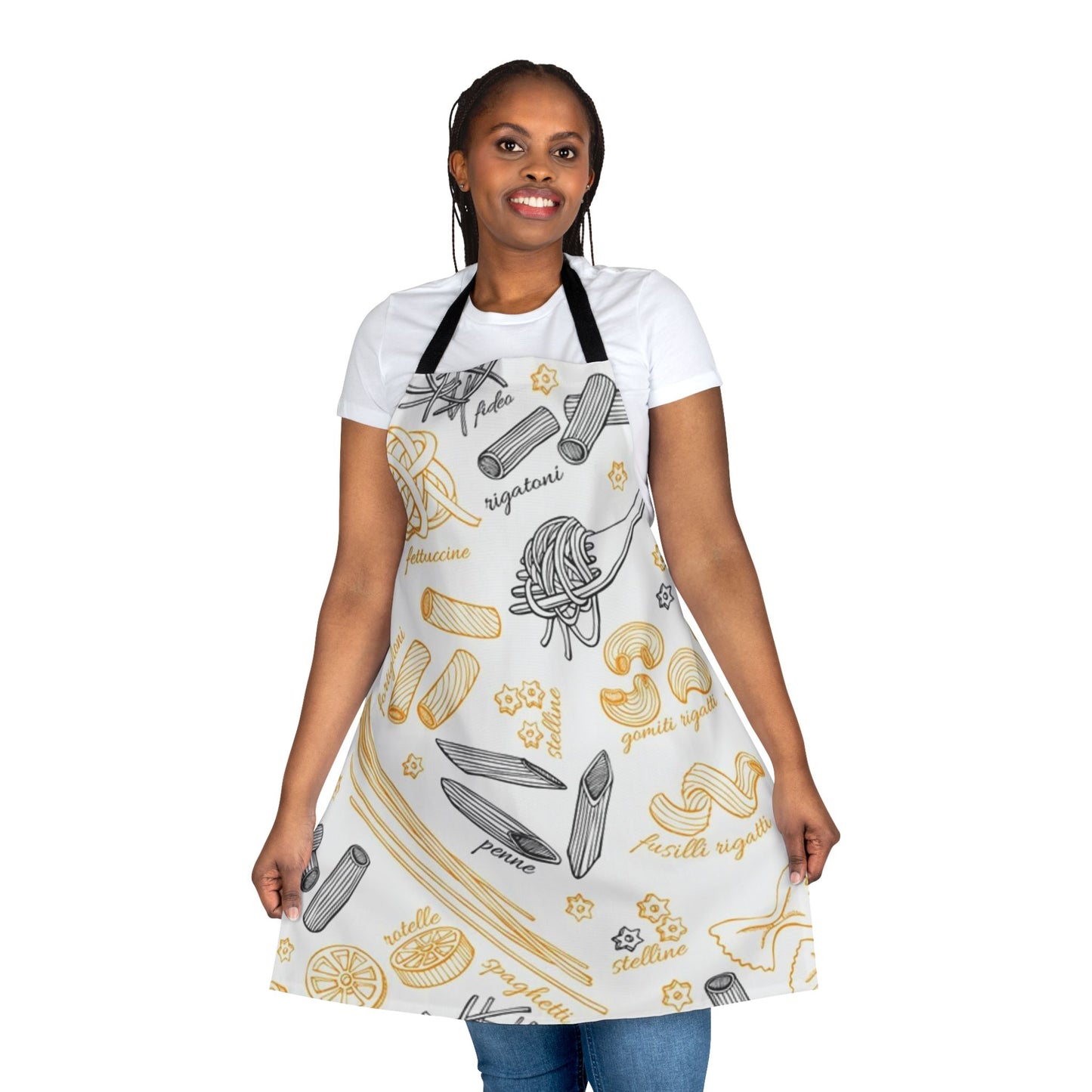 Apron, Italian Cooking Pasta Kitchen Wear, Chef Gift Idea, Cooking Lover Present, Mom Kitchen Decor, Adjustable Strap Apron,