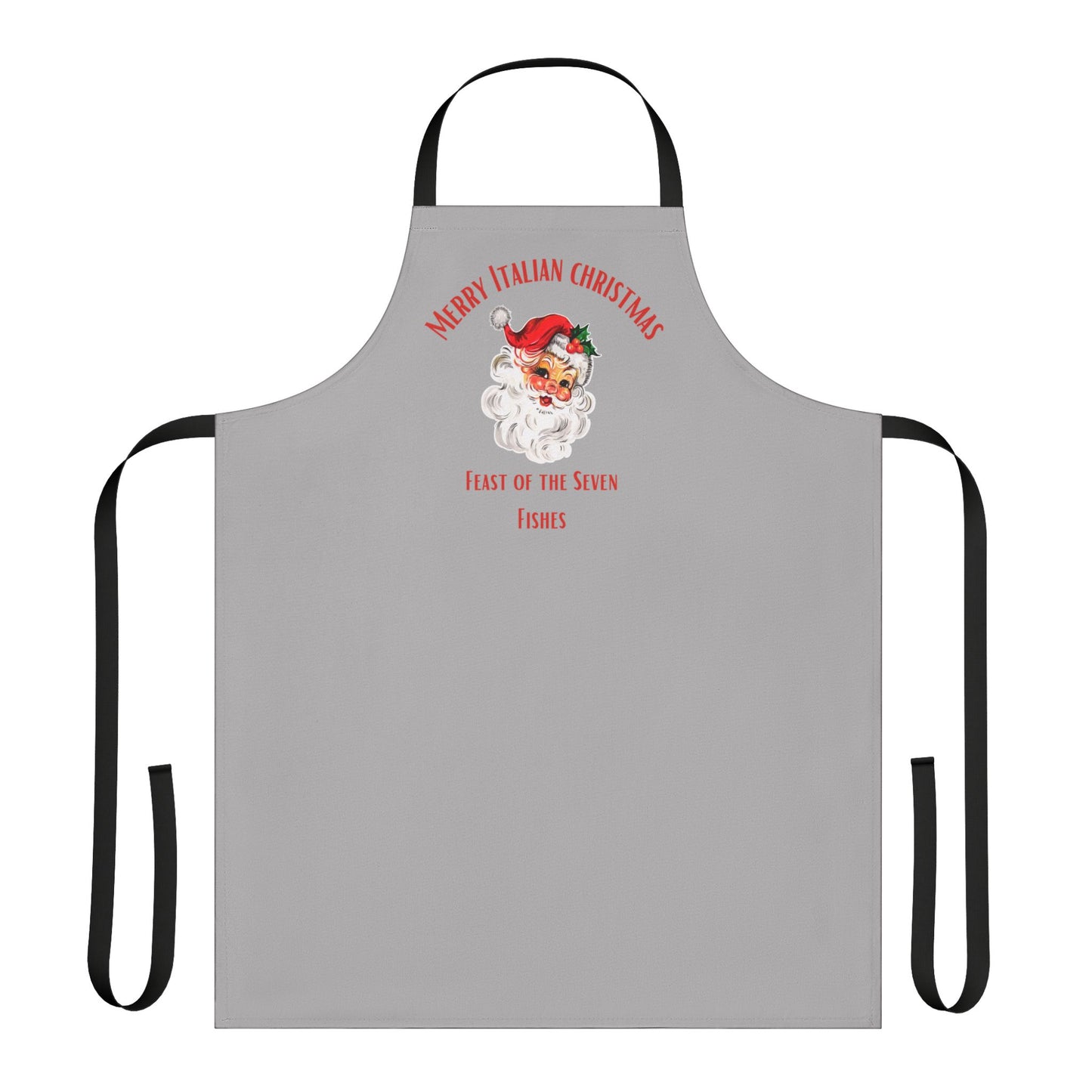 Apron, Italian Christmas Feast of 7 Fishes Design, Cooking Kitchen Gift, Holiday Chef Apron, Festive Cooking Apron, Food Lover Gift