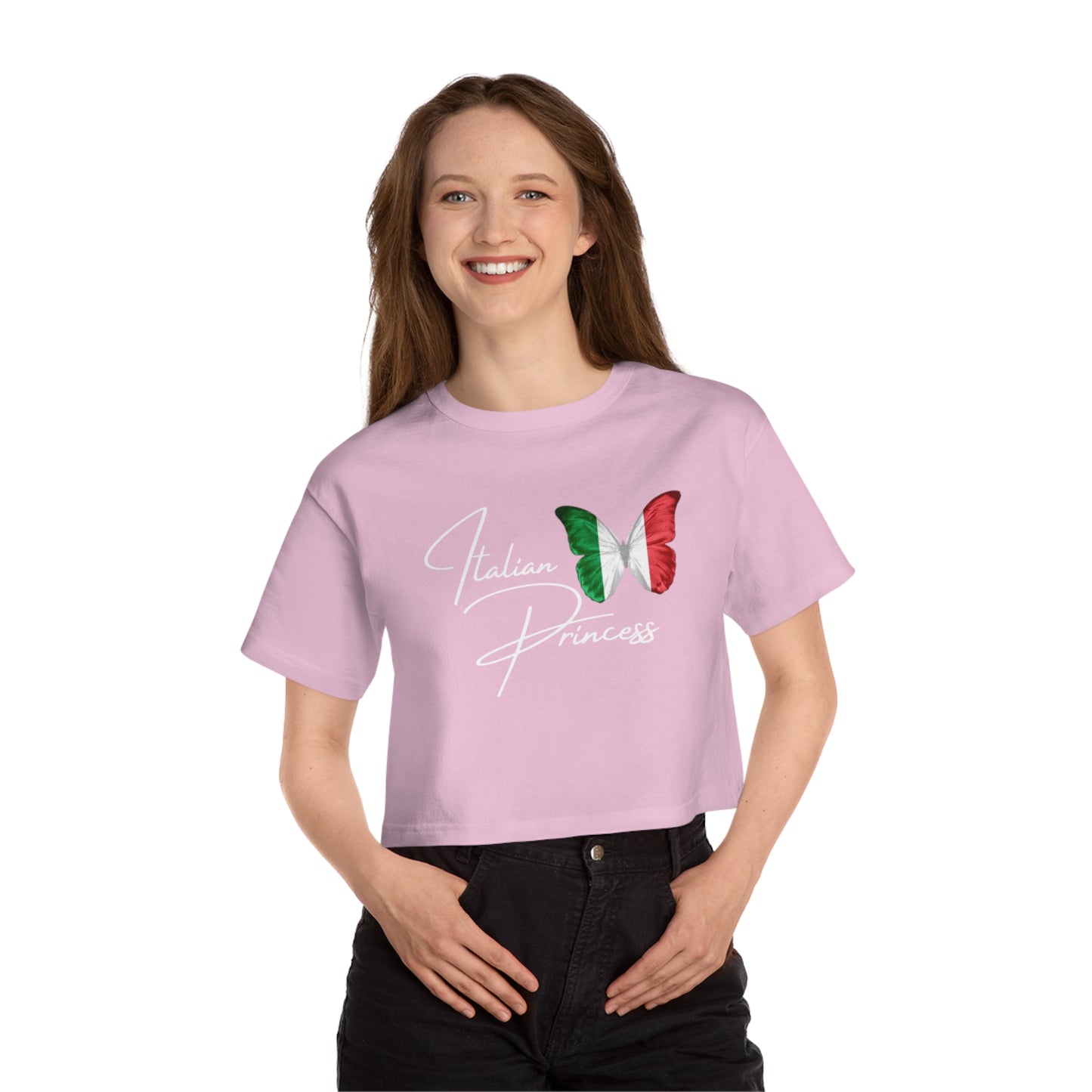 Italian princess Italia Champion Women's Heritage Cropped T-Shirt, Italian inspired ciao lemons love Italy shirt for women, birthday travel Christmas gift