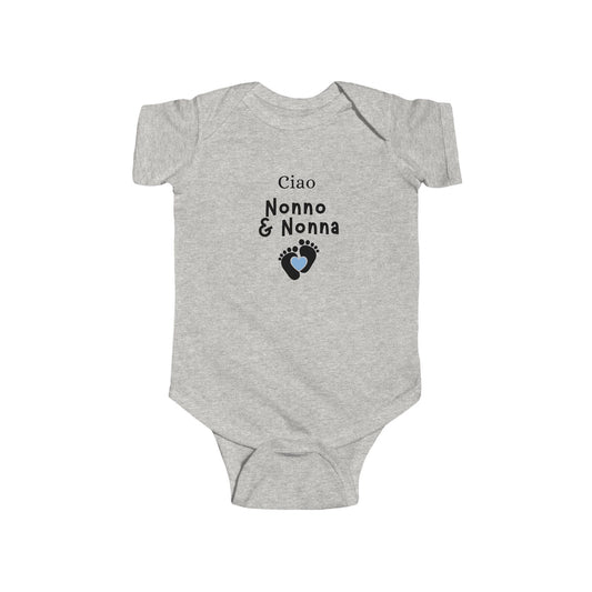 Ciao Nonno & Nonna Infant Bodysuit, Baby Shower Gift, Newborn Outfit, Grandparent Gift, Cute Baby Clothes, Funny Baby one
