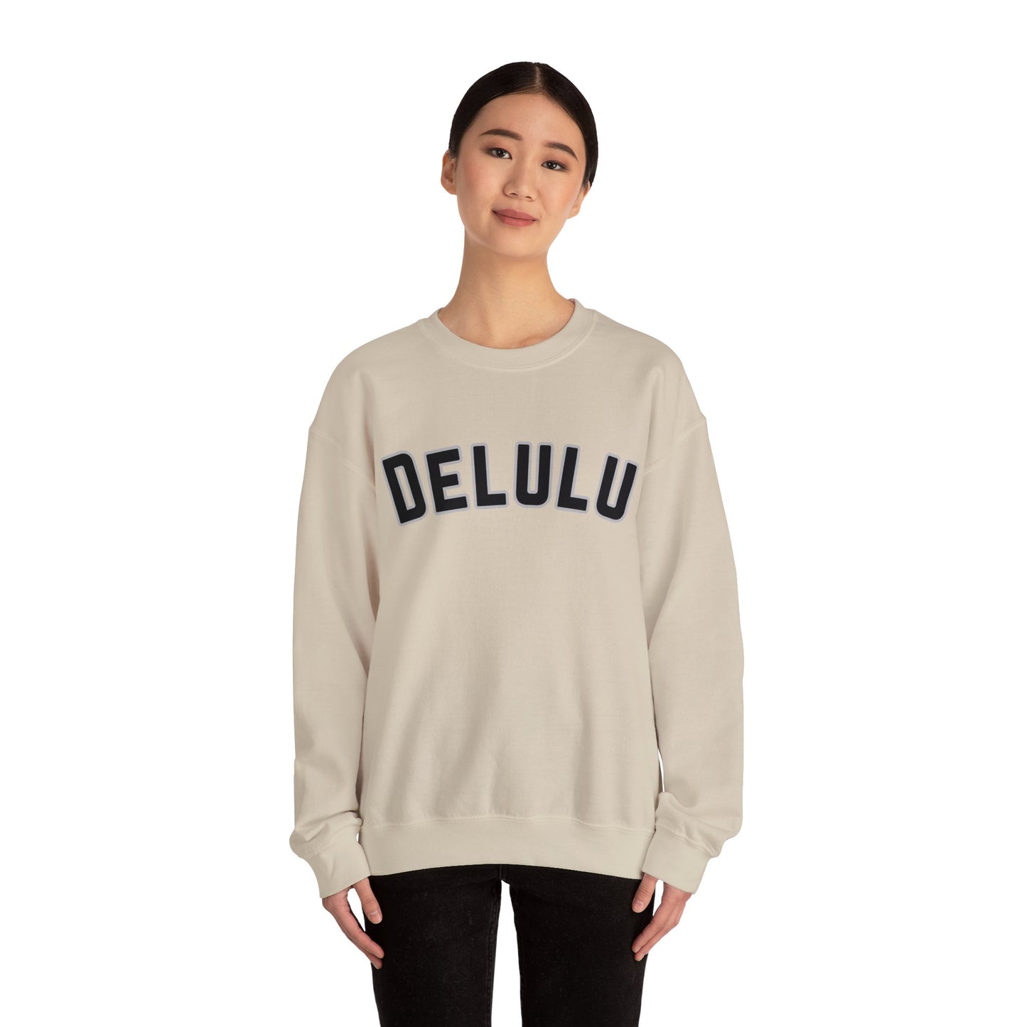 Delulu trendy middle school boy and girl Unisex Heavy Blend™ Crewneck Sweatshirt.delulu style shirt coquette .sweatshirts for boys girl birthday Christmas
