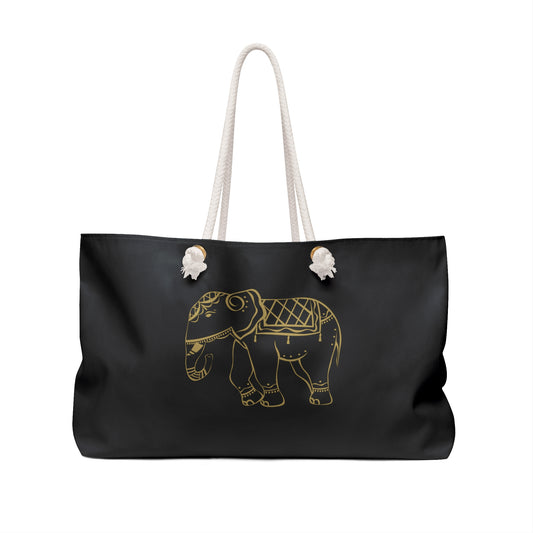 Lucky Elephant bag, Weekender Bag, custom beach bag, summer travel, vacation, pool bag