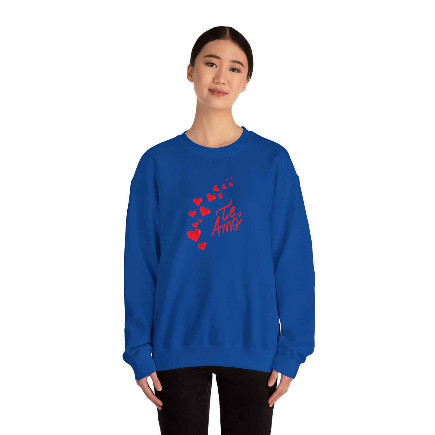 Valentines Day Unisex Sweatshirt, Te Amo Love Hearts Jumper, Romantic Couples Gift, Valentine's Apparel, Heart Print Pullover, Valentine's