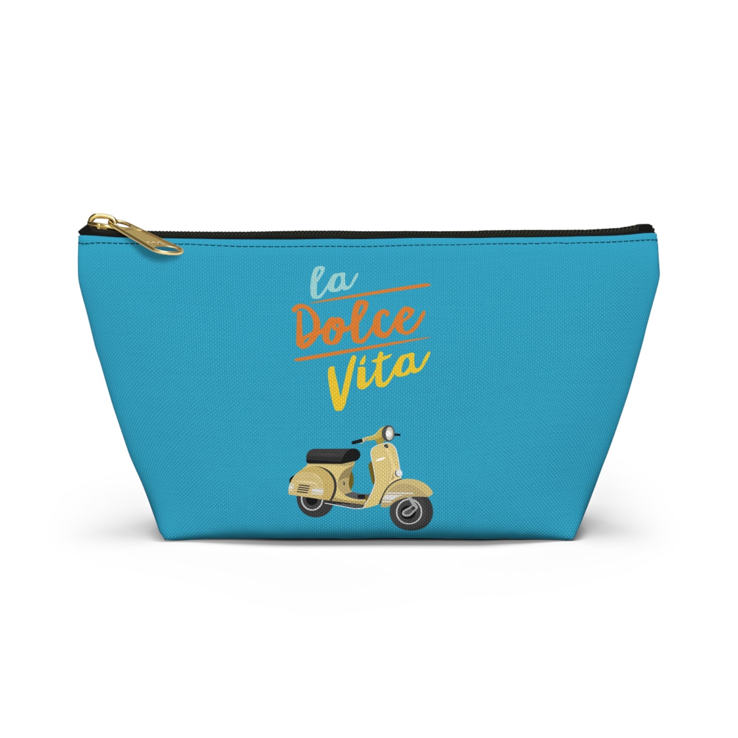 La dolce vita, travel bag , destination Italy , birthday gift, makeup bag , accessory bag