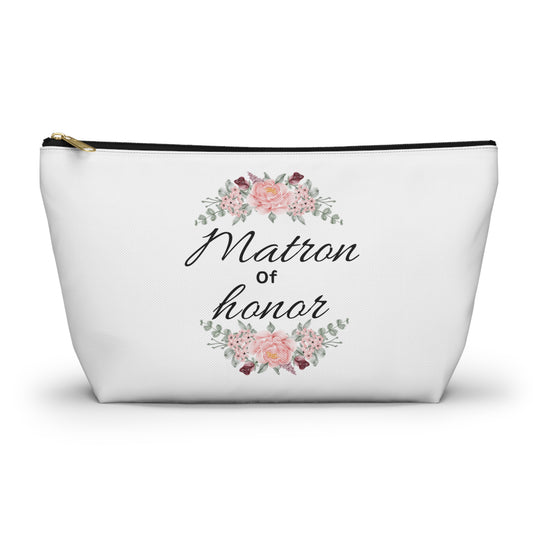 Matron of honor , wedding favor, toiletry bag , makeup bag , accessory bag , Matron of honor bridal gift bag , wedding party