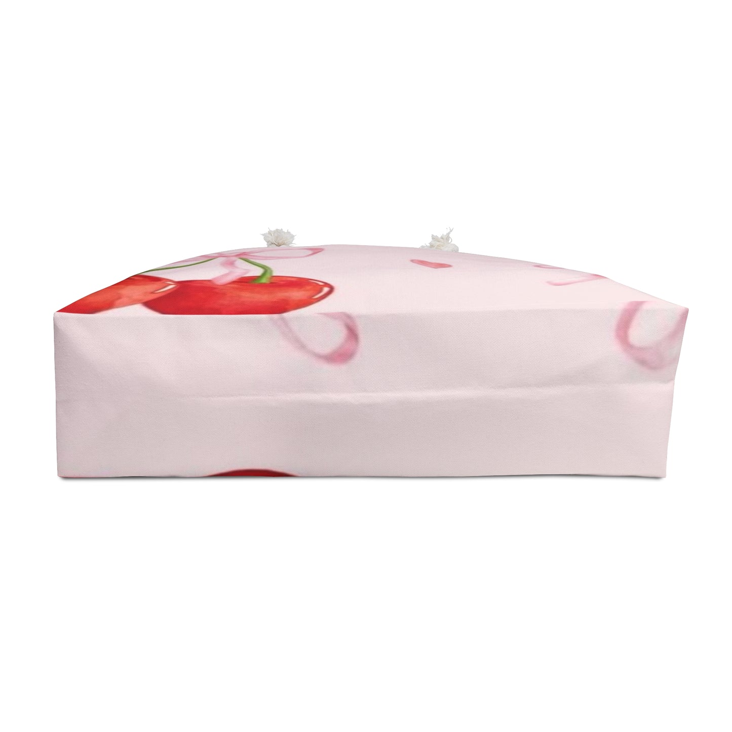 Cherry hearts and bows Coquette Weekender Bag, Tote for Travel, Overnight Bag, Weekender, Fashionable Carry-On Luggage, Floral Print