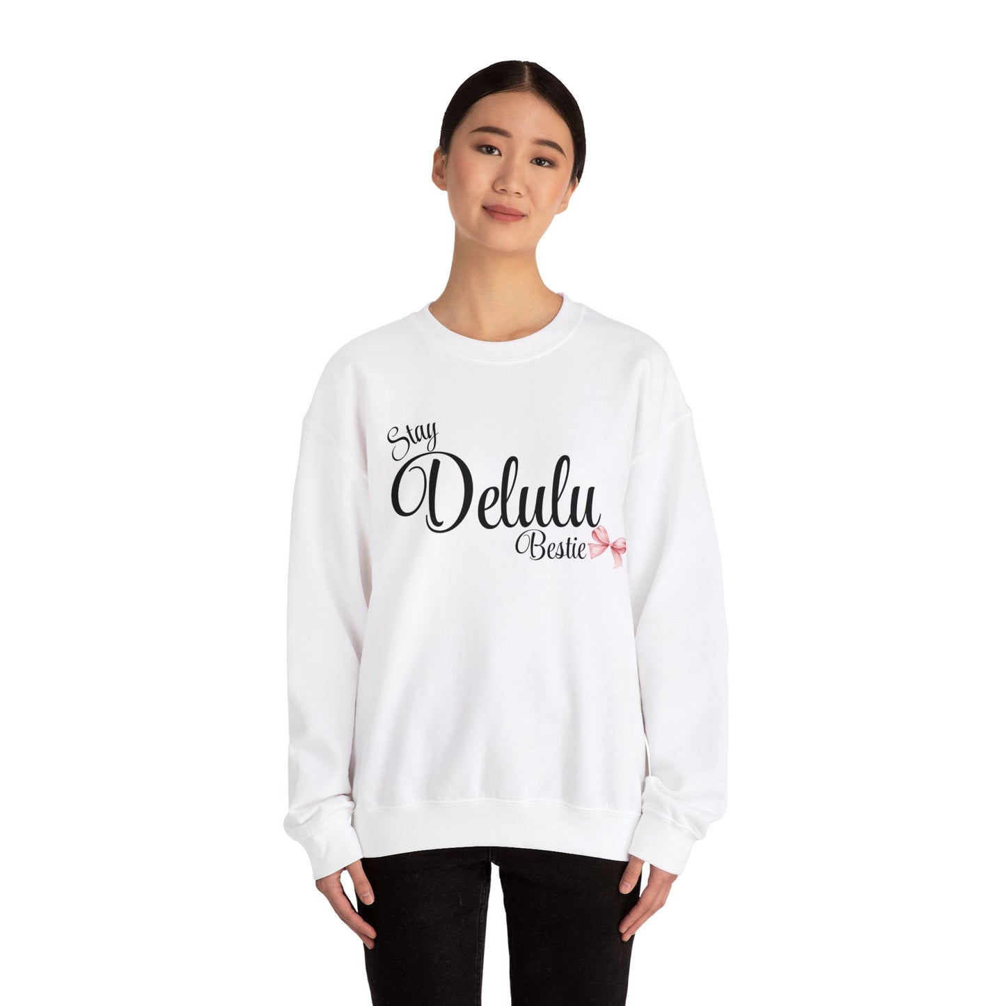 Delulu trendy middle school boy and girl Unisex Heavy Blend™ Crewneck Sweatshirt.delulu style shirt coquette .sweatshirts for boys girl birthday Christmas