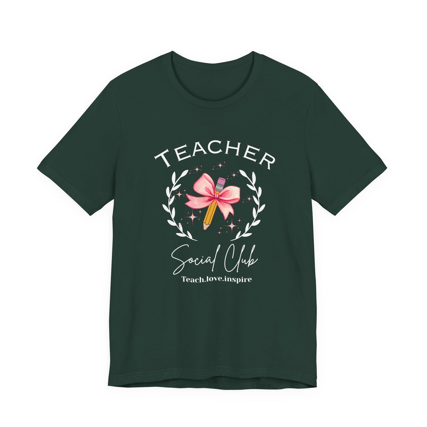 Cute Pencil with Bow coquette style Unisex Tee, Creative Gift Teacher Appreciation Shirt, Gift for Students, Birthday Surprise