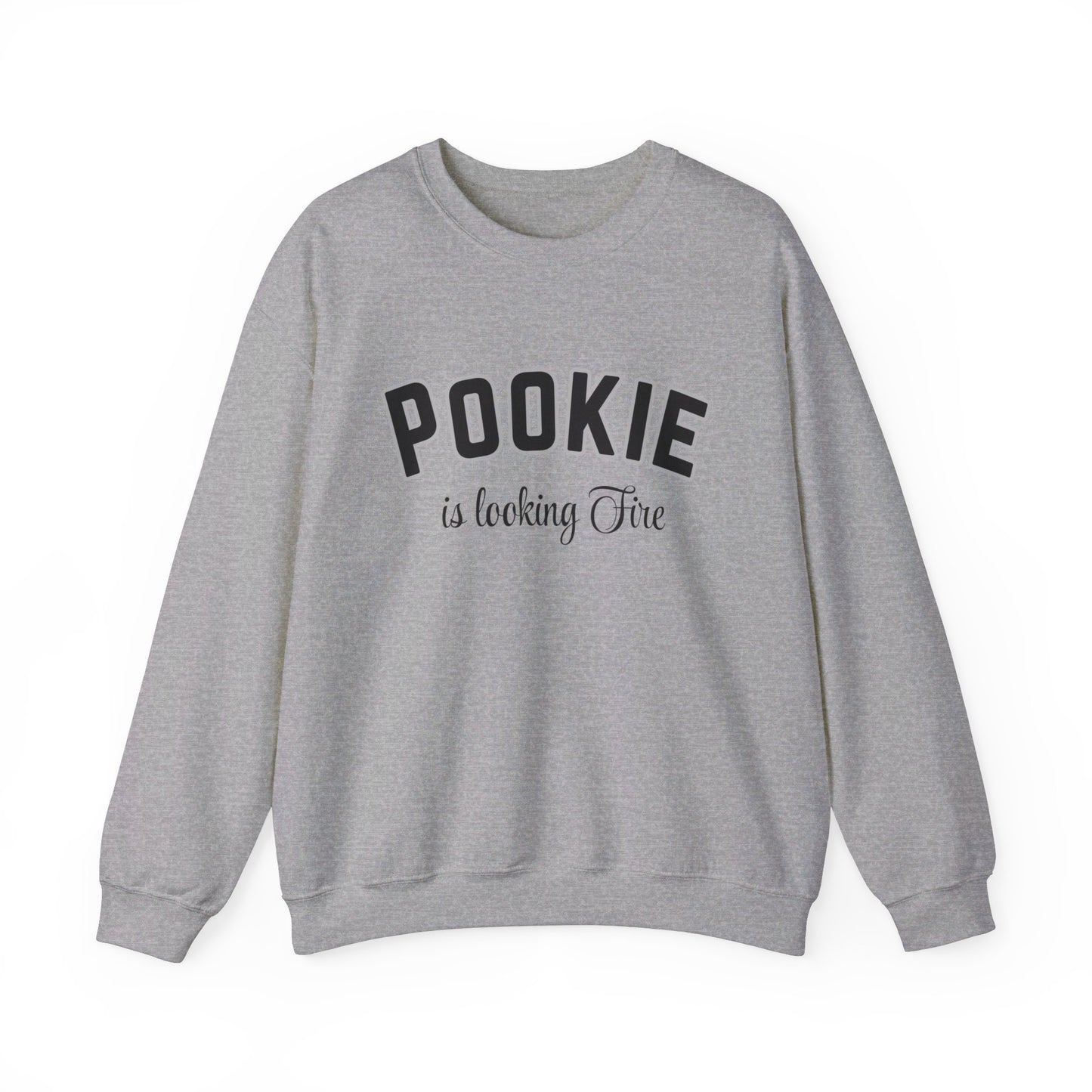 Pookie is looking fire tonight coquette shirt Unisex Heavy Blend™ Crewneck Sweatshirt, great coquette style shirt for teens back to school birthdays and Christmas sweatshirt
