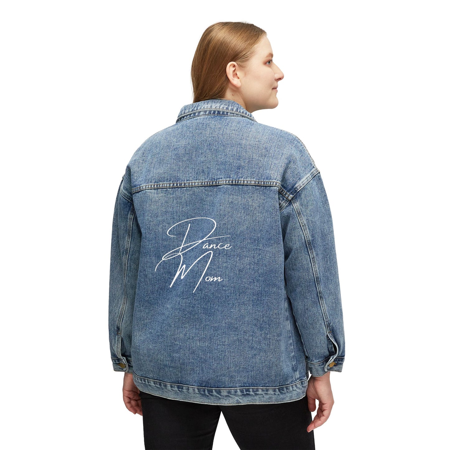 Dance mom Women's Denim Jacket, dancer, dance pride great custom Jean jacket for Christmas birthday gifts, teen Christmas gift ideas . Back to school fall denim jacket