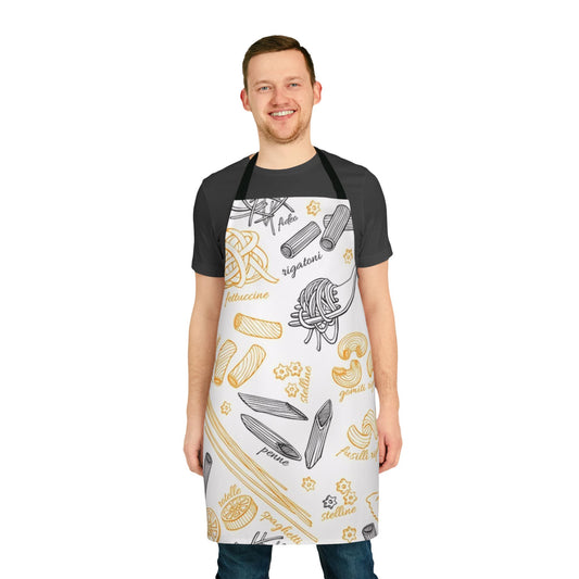 Apron, Italian Cooking Pasta Kitchen Wear, Chef Gift Idea, Cooking Lover Present, Mom Kitchen Decor, Adjustable Strap Apron,