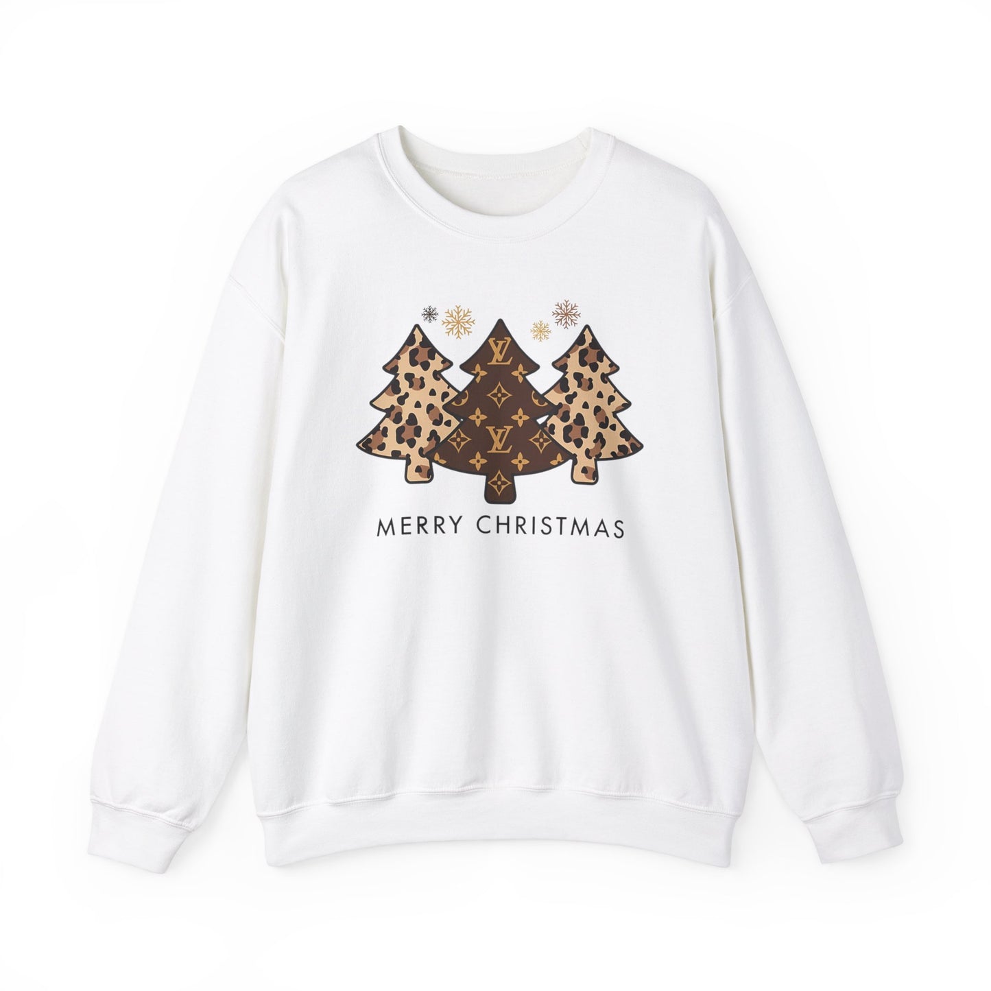 Leopard Print Christmas Sweatshirt, Cute Holiday Sweater, Festive pullover, Winter Fashion Top, great teen holiday sweatshirt