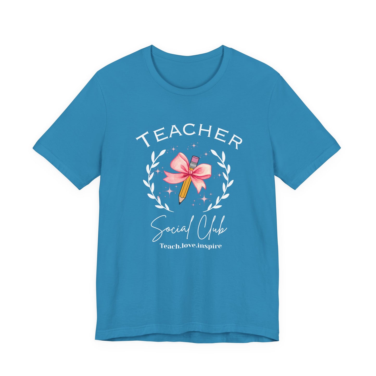Cute Pencil with Bow coquette style Unisex Tee, Creative Gift Teacher Appreciation Shirt, Gift for Students, Birthday Surprise