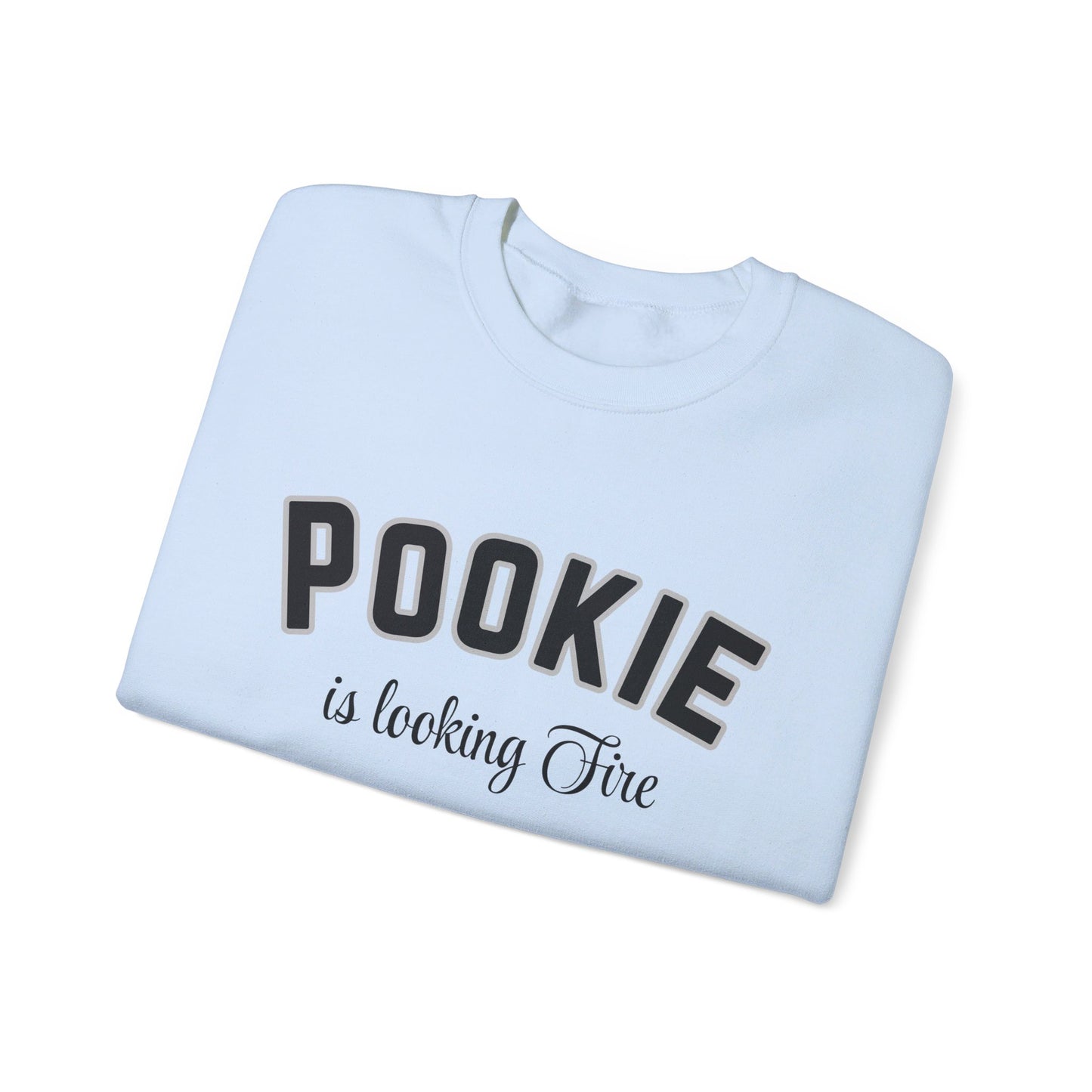 Pookie is looking fire tonight coquette shirt Unisex Heavy Blend™ Crewneck Sweatshirt, great coquette style shirt for teens back to school birthdays and Christmas sweatshirt