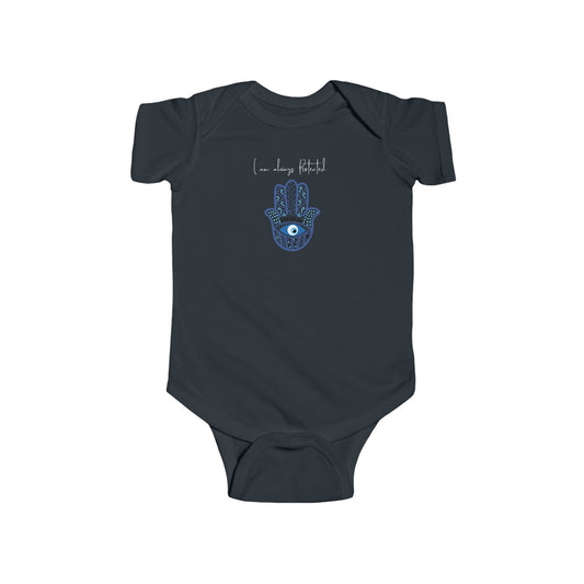 Evil Eye Hamsa Baby Bodysuit - I Am Always Protected Gift