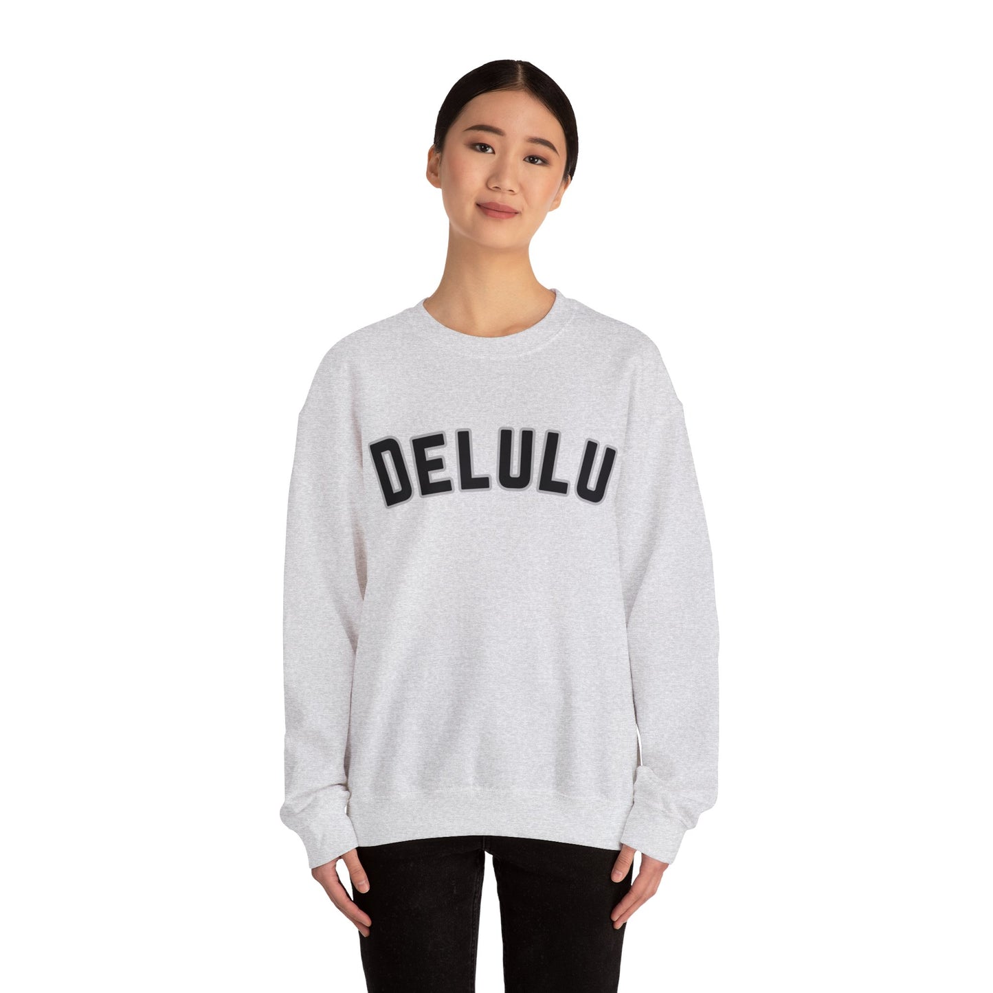 Delulu trendy middle school boy and girl Unisex Heavy Blend™ Crewneck Sweatshirt.delulu style shirt coquette .sweatshirts for boys girl birthday Christmas